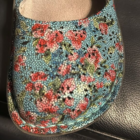 ALEGRIA Jemma Aqua Flora Mary Jane Sandal Clog Nursing - Picture 8 of 10